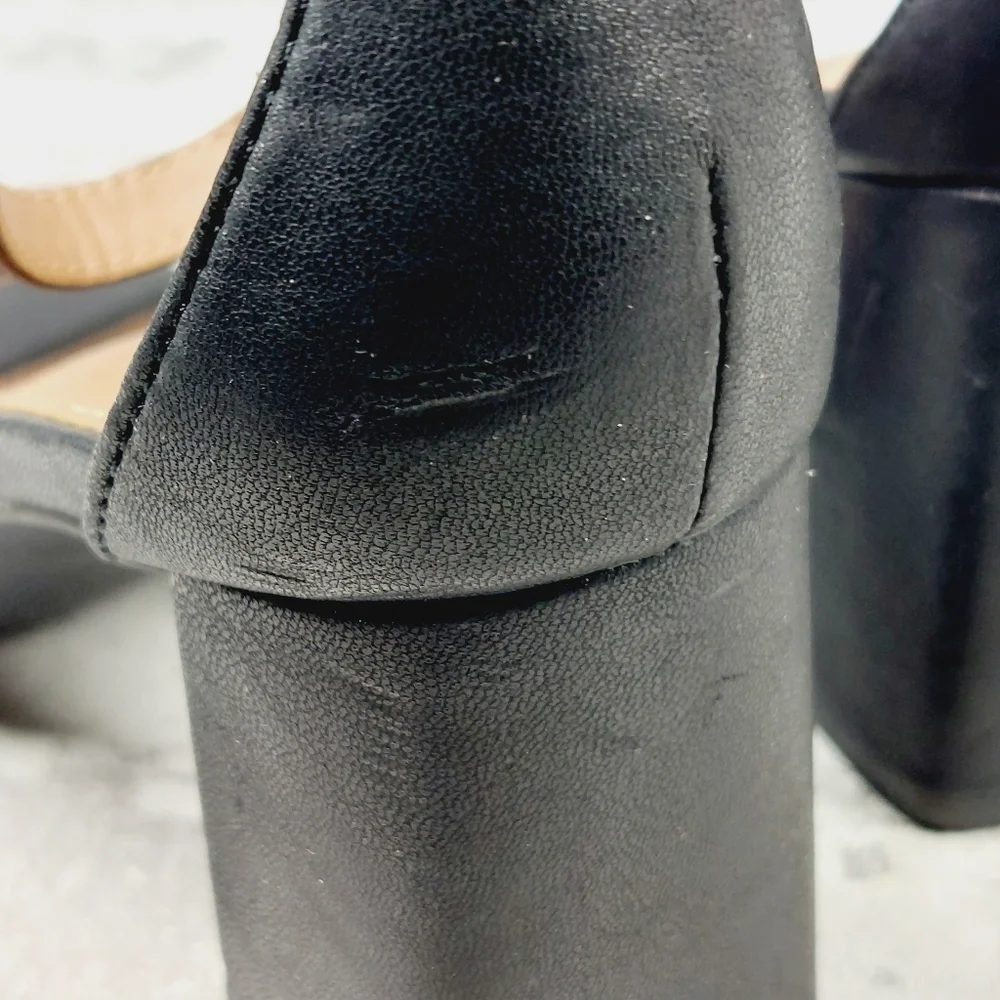 NEW Nordstrom Ellie Double Strap Heeled Sandals In Black I178